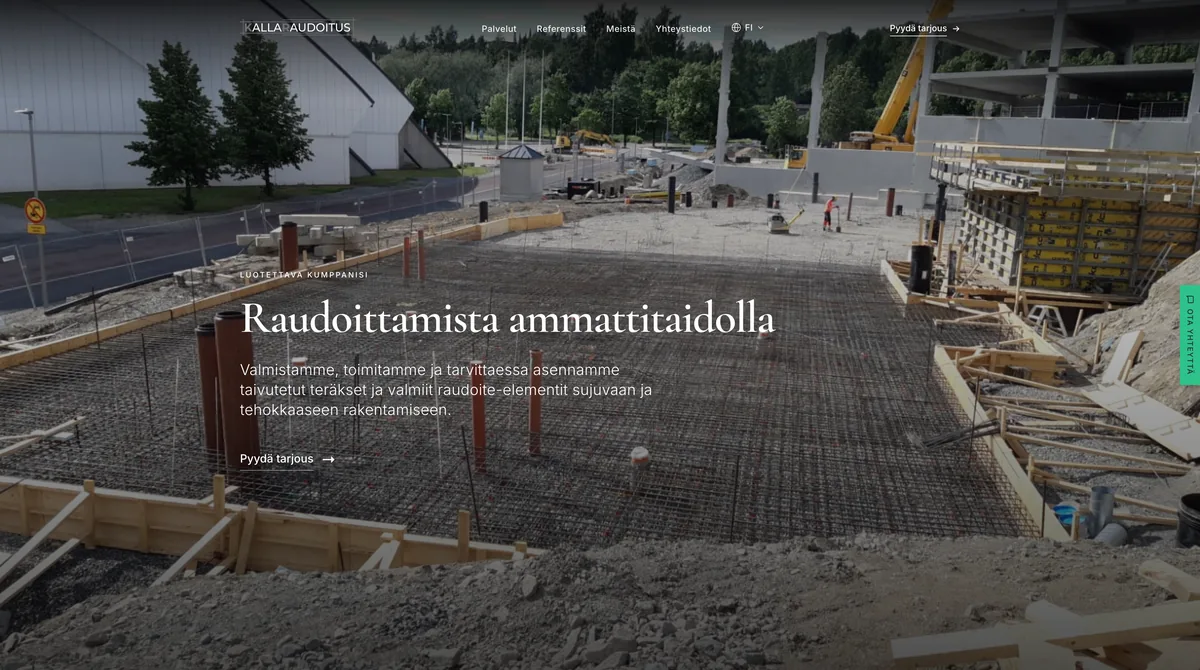 Priimon rakentama Kallaraudoituksen sivusto